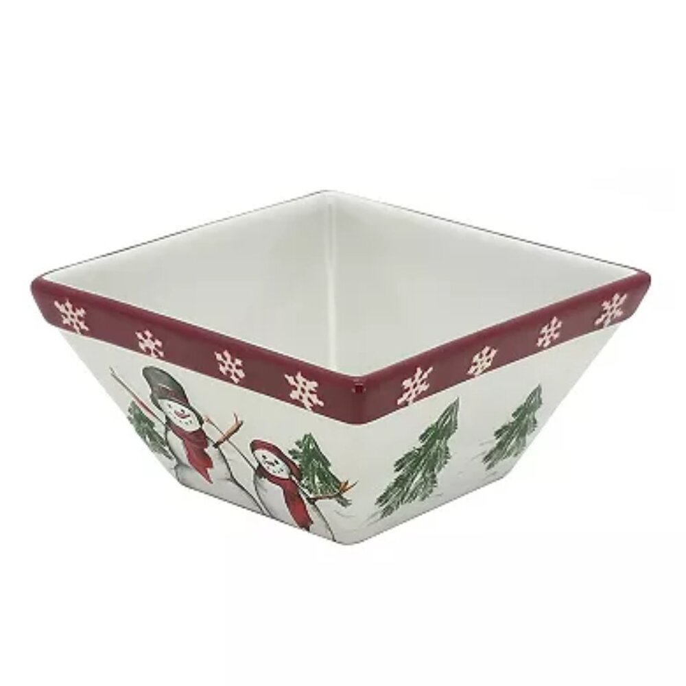St. Nicholas Square Stoneware Yuletide Square Cereal Bowl